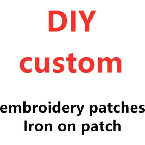 Custom Logo Embroidery Patches Iron On Patch For Clothes Stickers Sew Badges Heat Thermo Transfer DIY Appliques Craft Decoration