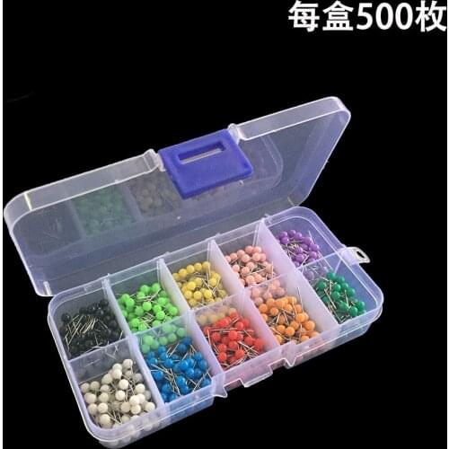 Map Tacks Push Pins Plastic Head with Steel Point, 4mm, 500 Pieces standard pin