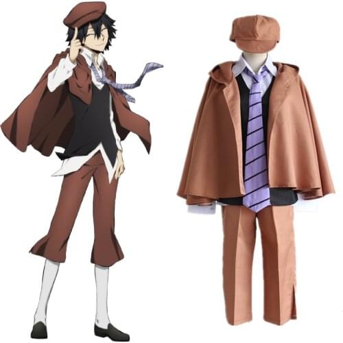 Anime Bungo Stray Dogs Detective Ranpo Edogawa Cosplay Costume Uniform Suit Or Black Wig