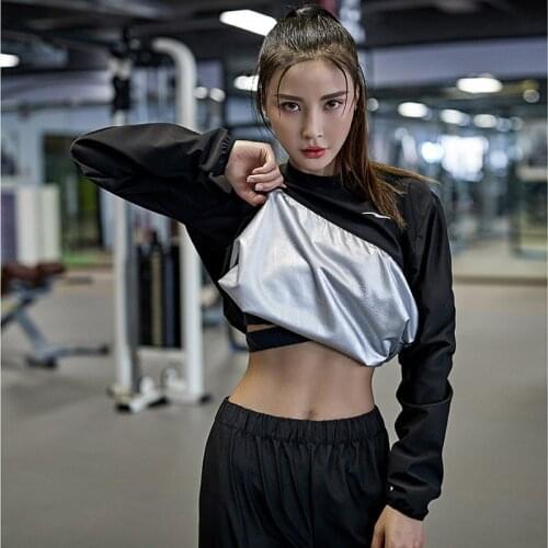 Sauna Suit for Women Weight Loss Sweat Suit Slim Fitness Clothes Yoga Sportswear Tracksuit Fat Burning Workout