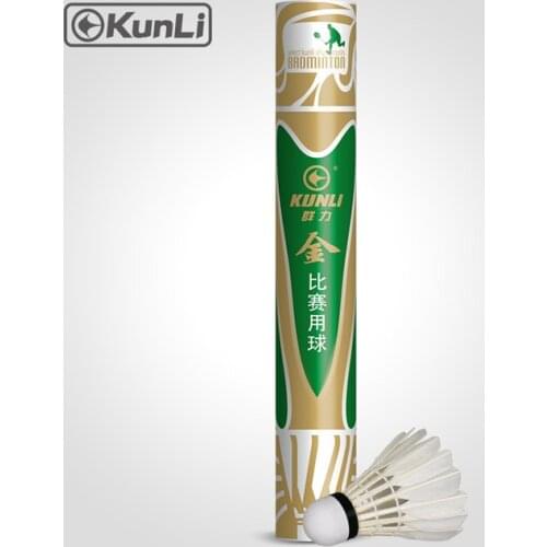Kunli Badminton Shuttecock Grade A Goose Feather Shuttecocks For Professional Tournament Best Durable Fying Ball Shuttlecocks