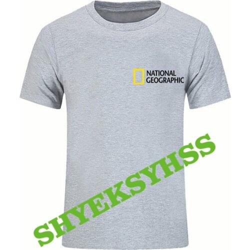 Summer Tshirt Men National Geographic Discovery Expedition Sitcoms Male Man Short Sleeve Cotton T-shirt Fashion Funny T-shirts