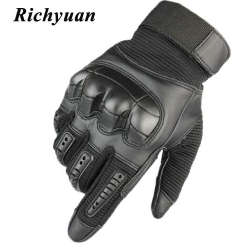 PU Leather Motorcycle Gloves Motocross Protective Gear Motorbike Racing Hard Knuckle Full Finger Tactical Gloves Army Men Women