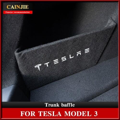 Model3 For Tesla Model 3 2021 Accessories Trunk Partition Parts Car Tail Box Storage Baffle Model Three