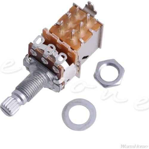 B500K Potentiometer Push Pull Switch Splined DPDT Pot Shaft18mm Electric Guitar Tone Volume Parts F20 21 Dropshipping
