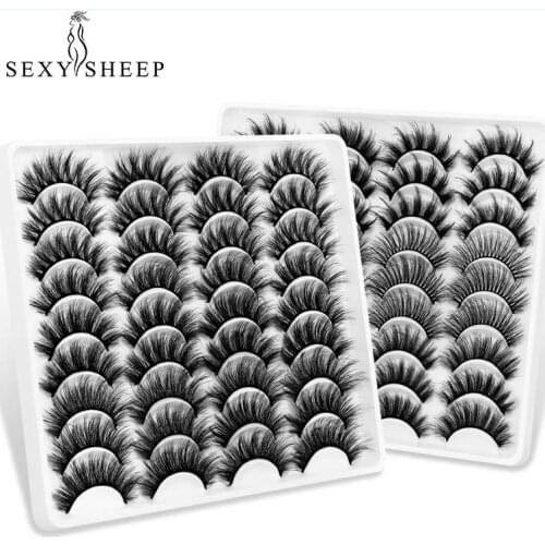 SEXYSHEEP 5/112/18 Pairs 3D Mink Lashes Natural False Eyelashes Fake Lashes Long Eyelash Extension Faux Mink Eyelashes