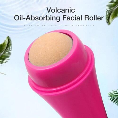 Face Oil Absorbing Roller Volcanic Stone Blemish Remover Face T-zone Oil Removing Rolling Stick Ball Summer Face Skin Care