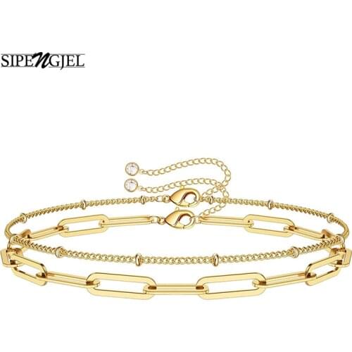 SIPENGJEL Fashion Snake Chain Basic Fine Gold Bracelets Original Charm Adjustable Chain Bracelet For Women Jewelry 2021