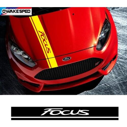 Carbon Fiber Sport Sport Stripes Car Engine Cover Decor Vinyl Decals For Ford Focus ST RS Hatchback Auto Hood Bonnet Sticker