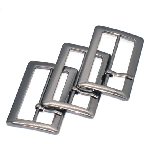 Gunmetal pin buckle Center Bar Buckle 4pcs 45mm Slide Buckle suspender adjustable slide buckle slide adjusters Movable Center Ba