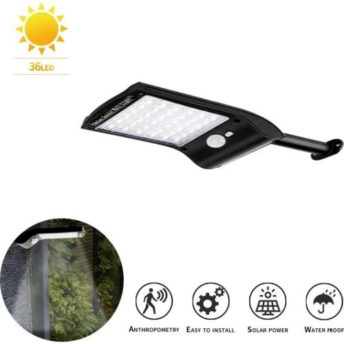 Solar Lights Outdoor 36 LED Super Bright Solar Lamp 280LM Motion Sensor Security Lights Wireless Waterproof Flexible Wall Lights