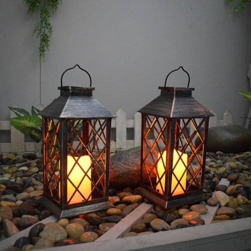 Solar Lanterns Waterproof Outdoor Candle Lamp Flickering Solar Garden Lamp Terrace Backyard Decorative Landscape Lighting