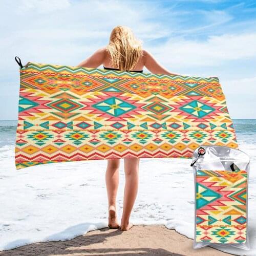 Wearable Bath Towel Colorful Geometric Print Soft and Absorbent Unique Towel for Hotel Home Bathroom Gifts Women Bathrob