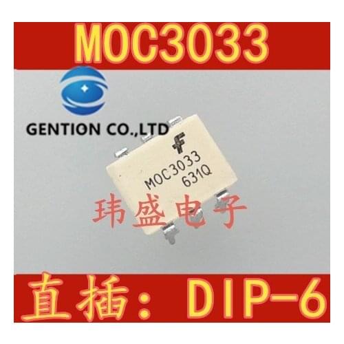 10PCS Light coupling MOC3033M MOC3033 DIP6 SCR in stock 100% new and original