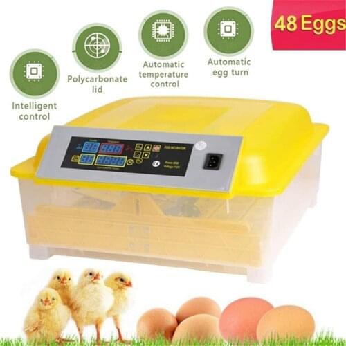 48 Egg Automatic Incubator Brooder Hatchery Poultry equipment incubator Machine Chicken Quail Chick Automatic Turn Egg Hatcher