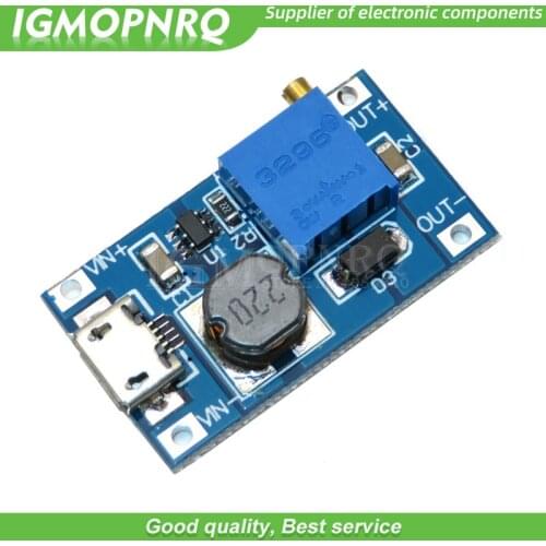 5pcs MT3608 DC-DC Adjustable Boost Module 2A Boost Step Up Module with MICRO USB 2V - 24V to 5V 9V 12V 28V LM2577 IGMOPNRQ