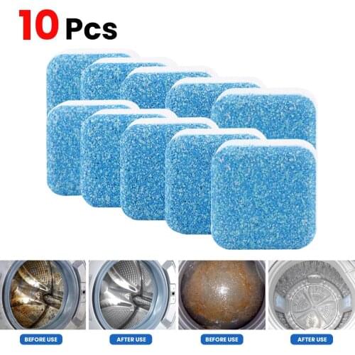 10 Tab Washing Machine Cleaning Washer Cleaning Detergent Effervescent Tablet Washing Machine Slot Cleaning Tablet Durable