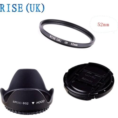 52mm UV Filter Lens Hood set For Nikon D5600 D5500 D5300 D7500 D3400 D3300 D750 D5 and Nikon AF-P 18-55mm lens