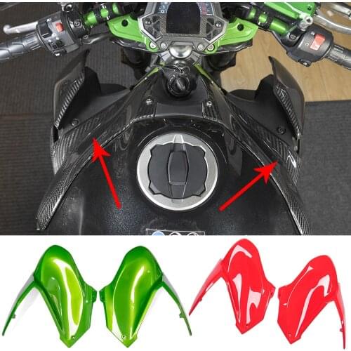 Motorcycle Carbon Gas Fuel Tank Side Trim Panel Protector Cover Fairing Cowl For Kawasaki Z900 2017 2018 2019 Z 900 Accessories