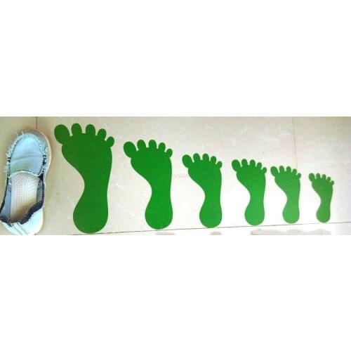 Thumb Stairs Footprints Shopping Mall Footprints Caution Stickers Ground Guides Corridors Big Feet 2021