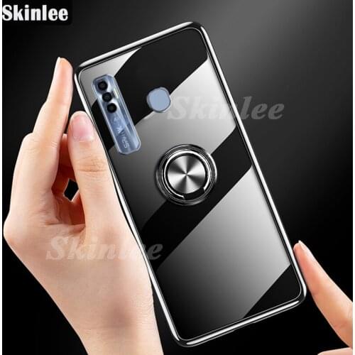 Skinlee For Tecno Spark 7 Pro Case Official Original Shockproof With Ring Holder Soft Clear Cover For Tecno Spark7 Pro