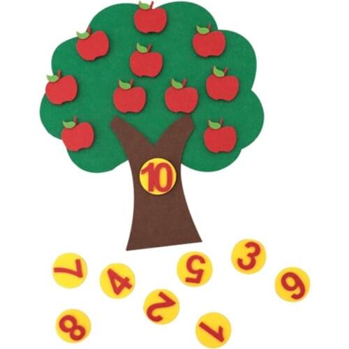 Lets Make Montessori Baby Tree Apple Figures Sets Intellectual Development Early Education Toys Diy Craft For Montessori Game