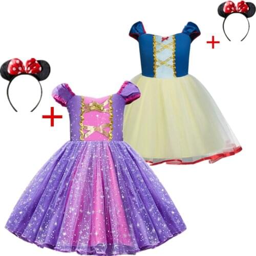 Baby Girl Halloween Costume Kid Carnival Party Princess Dress Christmas Tutu Dress Newborn Cosplay Frocks Girls Summer Clothes