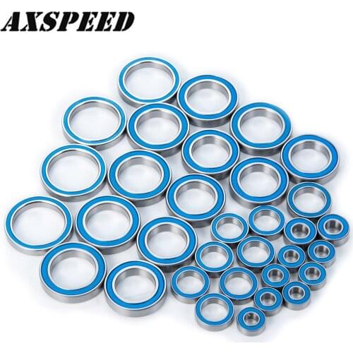 AXSPEED 33PCS Ball Bearing Kit for 1:10 Traxxas X-Maxx 8s RC Crawler Truck Car Blue Bearings Parts