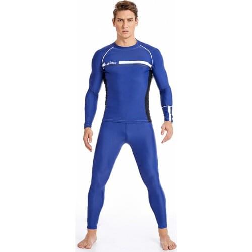 UPF50+ Long Sleeve Rashguard Men Anti-UV Quick-drying Swimsuit Beach Swimwear Rash Guards Diving Suit T Shirt Female Swimming