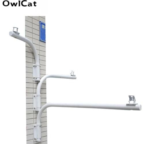 L Shape Wall Mount Bracket Pole Mount Bracket External Wall Corner Bracket Security CCTV Surveillance Camera Stand Length 600MM