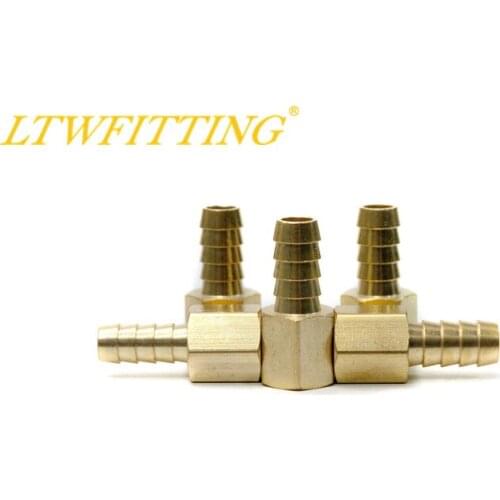 LTWFITTING Brass Fitting Coupler 3/8" Hose ID x 1/4" Female NPT Fuel Gas