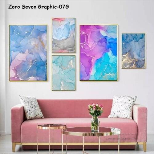 Fashion Luxury Golden Agate Marble Texture Abstract Art Canvas Printing Poster For Living Room Salon Gallery Wall Decoration