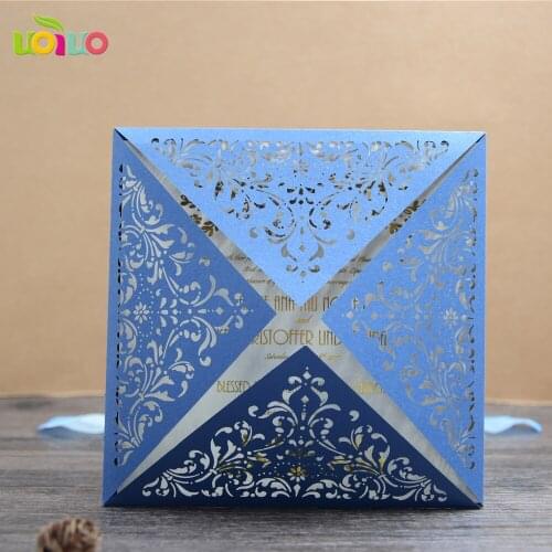 Nautical navy blue 2017 hot sale free design professional print custom paper wedding invitation cards