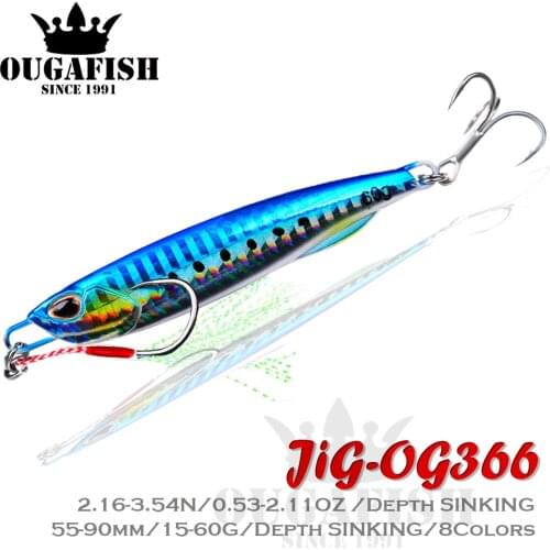 New Jig Fishing Lure Weights15-60g Submerged Luminous Bait Metal Sinking Full In Water Baits For Carp Fish Pesca Saltwater Lures