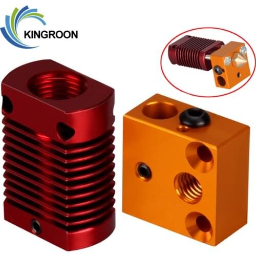 KINGROON MK10 3D Printer Heat Sink Cooling Aluminum Block for CR10S 3D Printer Parts MK10 Extruder Heat Block 27 * 20 * 12mm