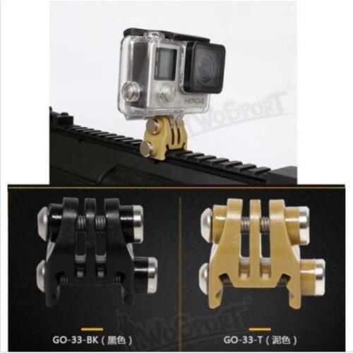 Hunting Tactical Sport CS Plastic Fix Gopro Camera Mount Adapter for Rail