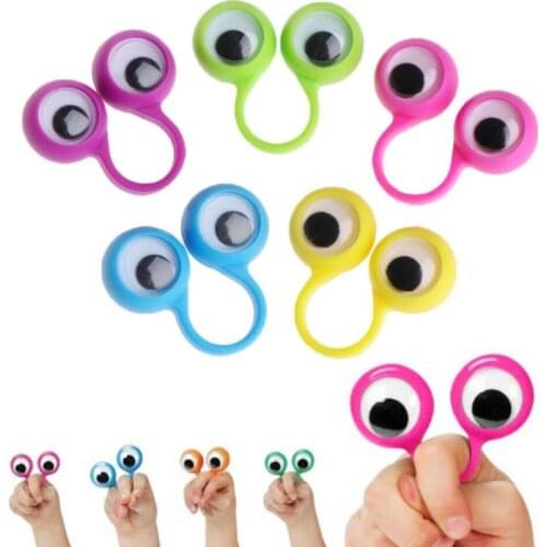 1000PCS Eye Finger Puppets Plastic Rings with Wiggle Eyes Party Favors for Kids Assorted Gift Toys Pinata Fillers Birthday SN