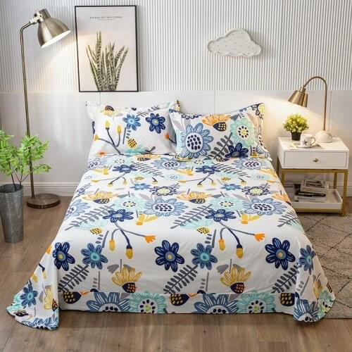 Bed Sheet Cotton Bed Linen Home Bedspread Double Couple Flat Sheet Queen Full King Size Bedsheet 2020 New Arriver Hogar Sabanas