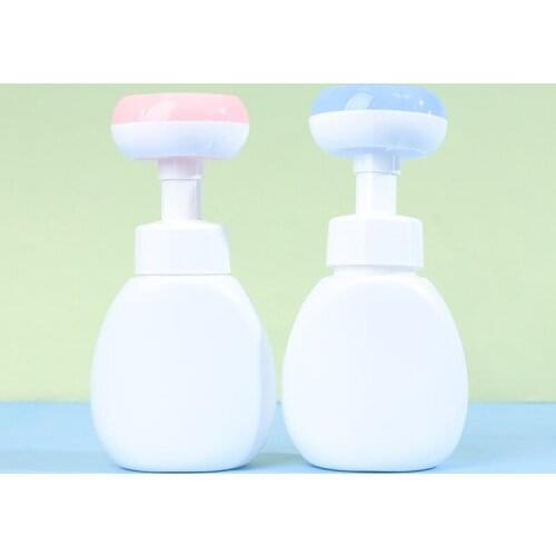 Durable Refillable Soap Bottle Flower Pump Head Lotions Shampoo Cosmetic Empty Bottle 300Ml 1 Pc