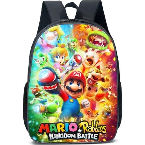 Super Mario Cartoons Backpack Mario Bros Luigi Yoshi Teenager Fashion Printing School Bag Elementary Primary Children Book Bags