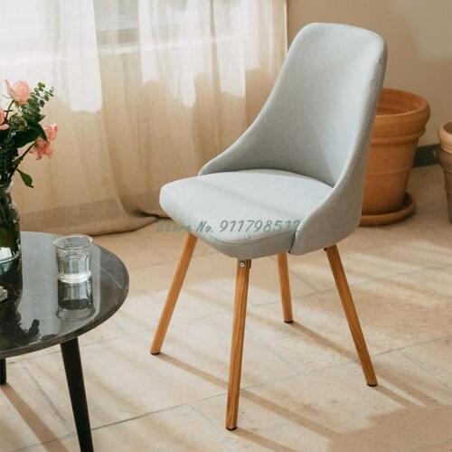 Nordic back chair home study bedroom desk chair simple makeup chair restaurant dining chair solid wood dining table stool