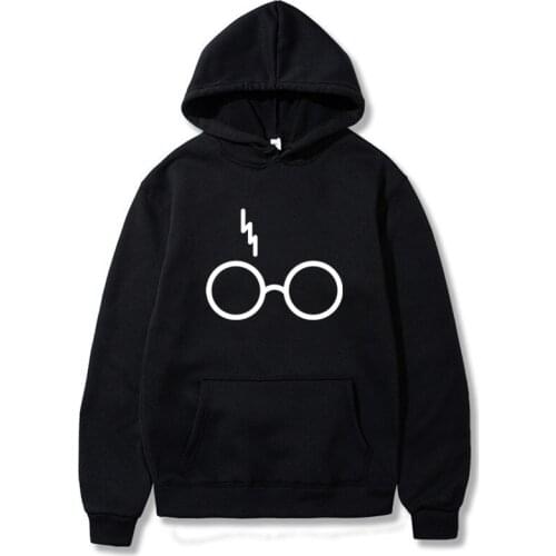 Hoodie Sweatshirt Funny Glasses Print Harajuku Hip Hop Streetwear Pullover 2021 Fashion Autumn Winter Fleece Unisex Casual Tops