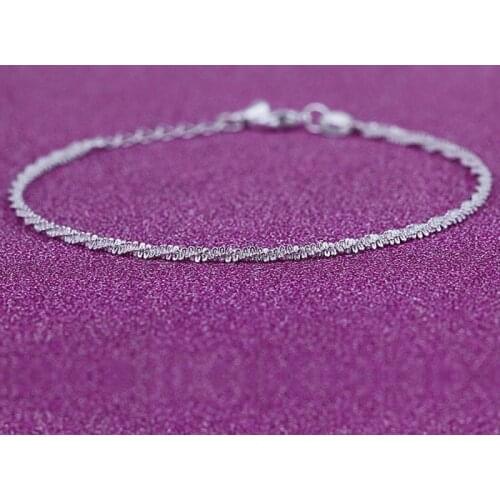 Thin Fine Sexy Anklet Ankle Shiny Chains Anklet For Women Girls Friend Foot Jewelry Leg Bracelet Barefoot Tobillera de Prata