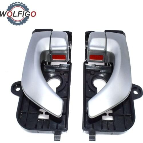 WOLFIGO 1 Pair Front Left & Right Inside Silver Door Handles for 2005 2006 2007 2008 Hyundai Sonata 82610-3K020 82620-3K020