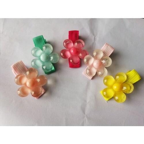 Handmade Pet Puppy Dog Cat Hairpin Hair heart Bows Dog Hair Clips Supplies Pets Hair Accessories 30pcs