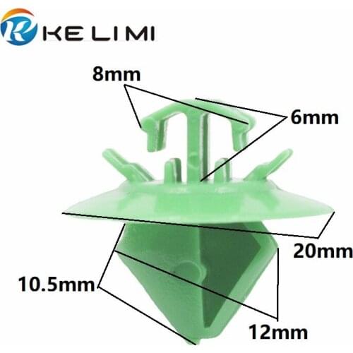 KELIMI 30x Green Door Pedal Threshold Strips Anti-rubbing Clips Fixeding For Peugeot 206 207 408
