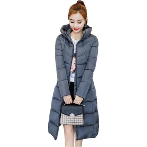 2019Hooded Large Colorful Fur Collar Winter Women Long Jackets Cotton-Padded Female Down Jacket Warm Parkas Plus Size 7XL Q960