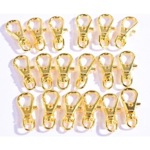 10pcs/lot 23mm Gold Silver Plated Key Chain Lobster Clasp Hooks for Necklace Bracelet Glasses Mask Strap Holder DIY Jewelry