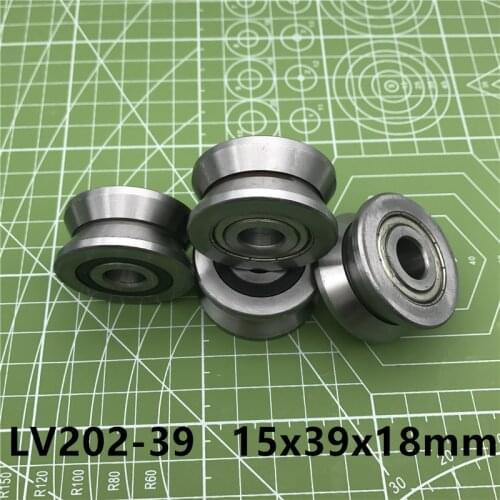 2021 Limited Rushed V Groove Guide Roller Bearings Lv202-39 Zz V-39 15*39*18 (precision Double Row Balls) Abec-5 Lv202-39zz
