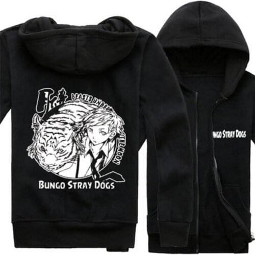 Anime Bungou Stray Dogs Atsushi Nakajima cosplay Chuya Nakahara costume Hoodie Jacket Coat